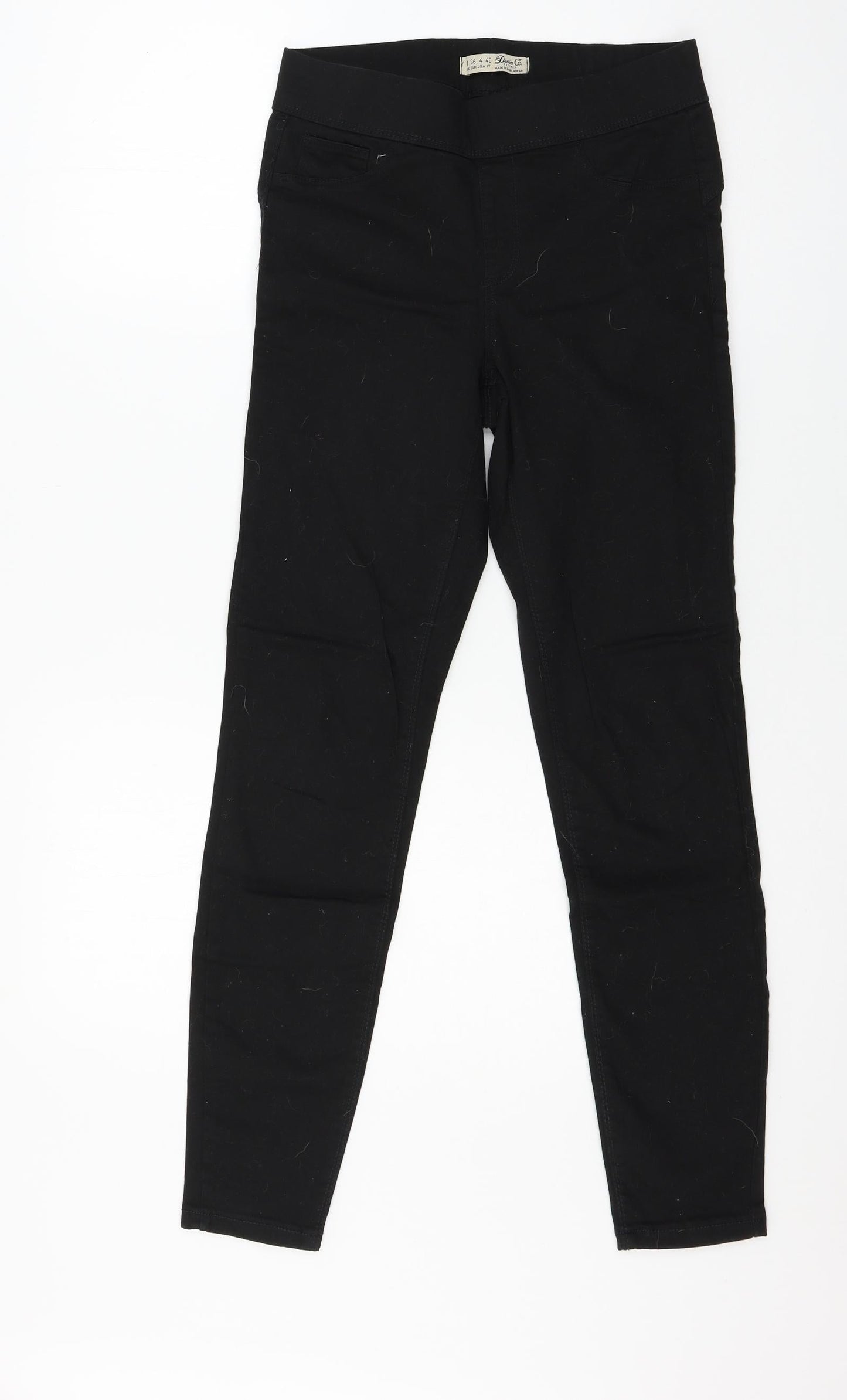 Denim & Co. Womens Black  Denim Jegging Jeans Size 8 L28 in