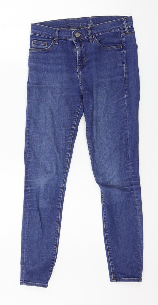 Topshop Womens Blue  Denim Skinny Jeans Size 28 in L25 in