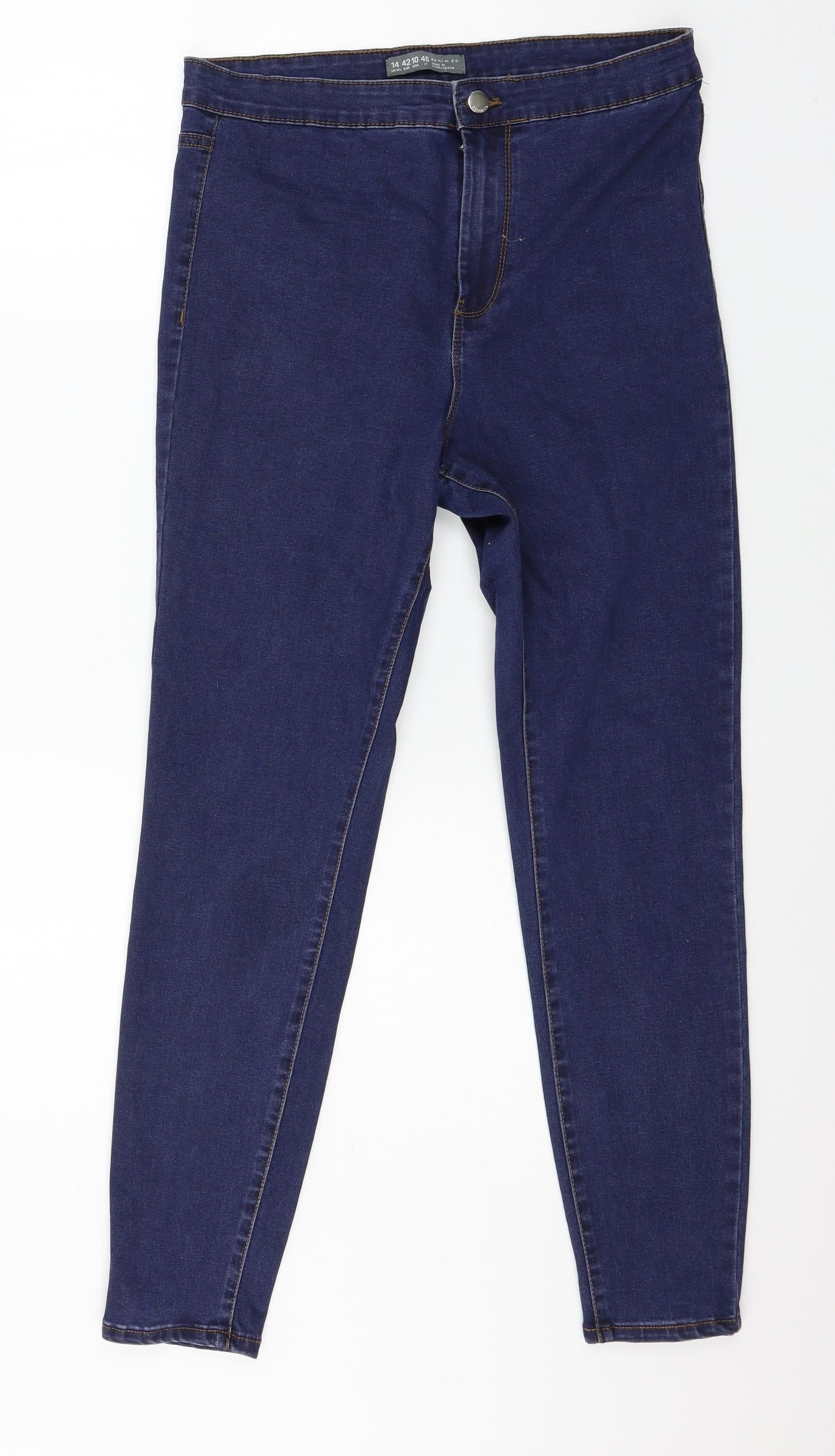 Denim & Co. Womens Blue  Denim Skinny Jeans Size 14 L27 in