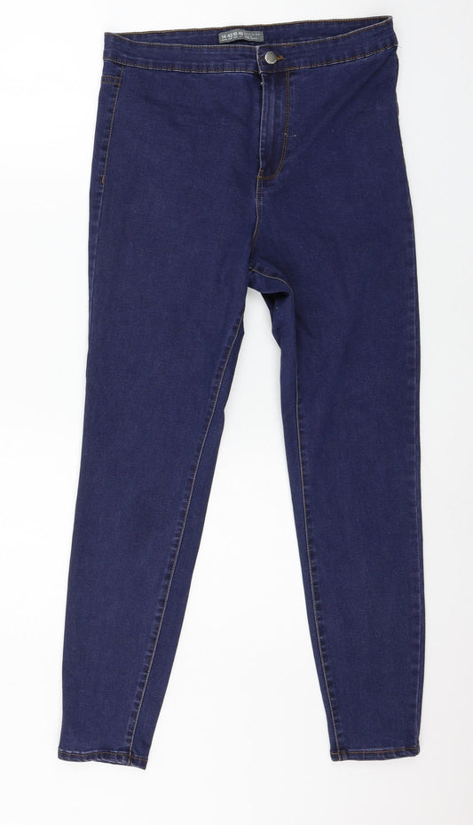 Denim & Co. Womens Blue  Denim Skinny Jeans Size 14 L27 in