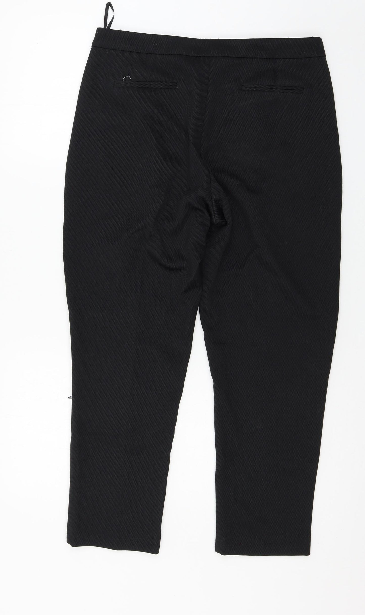 Womens UK Size 12 Preworn Regular Fit  Black Trousers