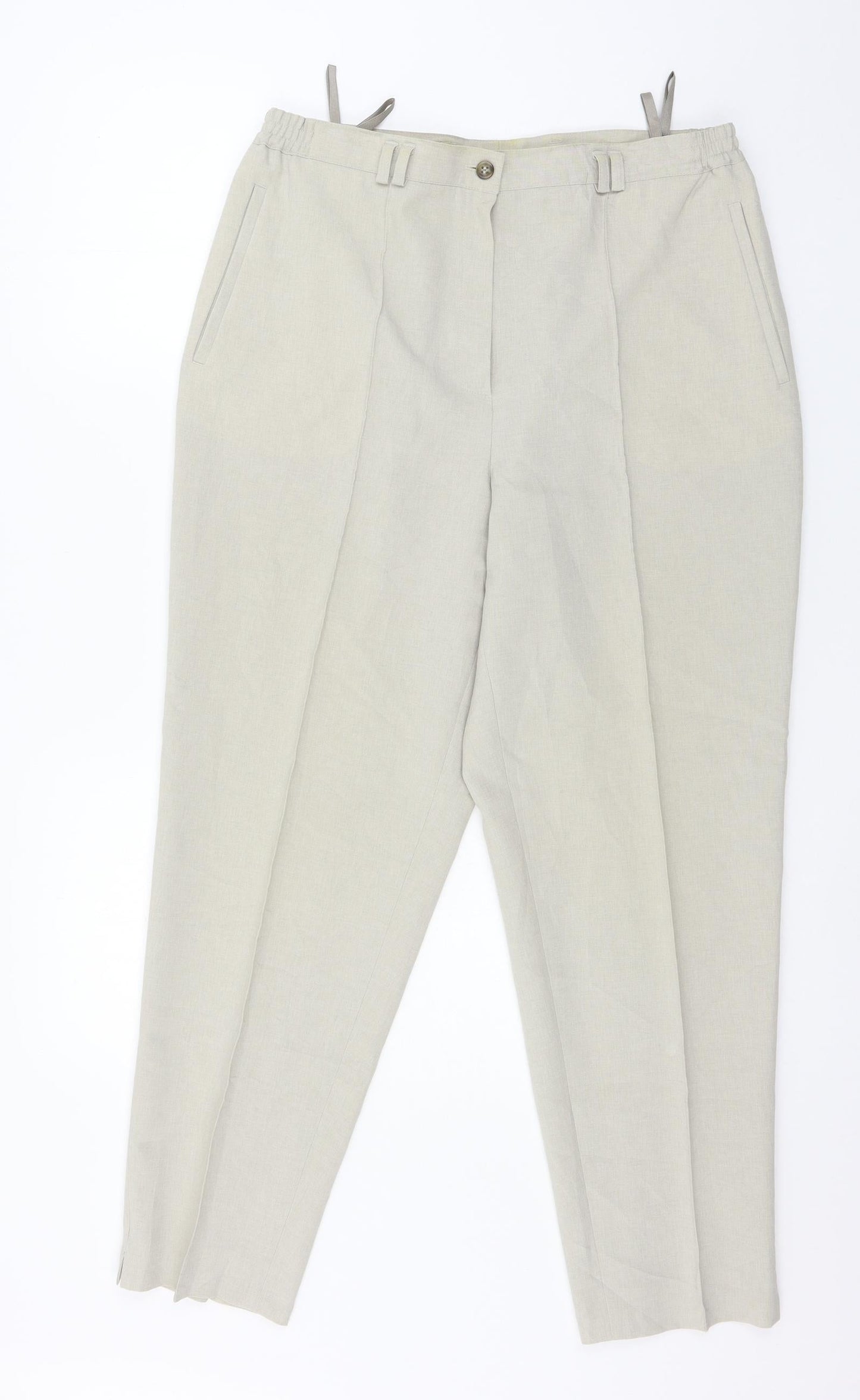 Womens UK Size 18 C&A Regular Fit  Beige Trousers