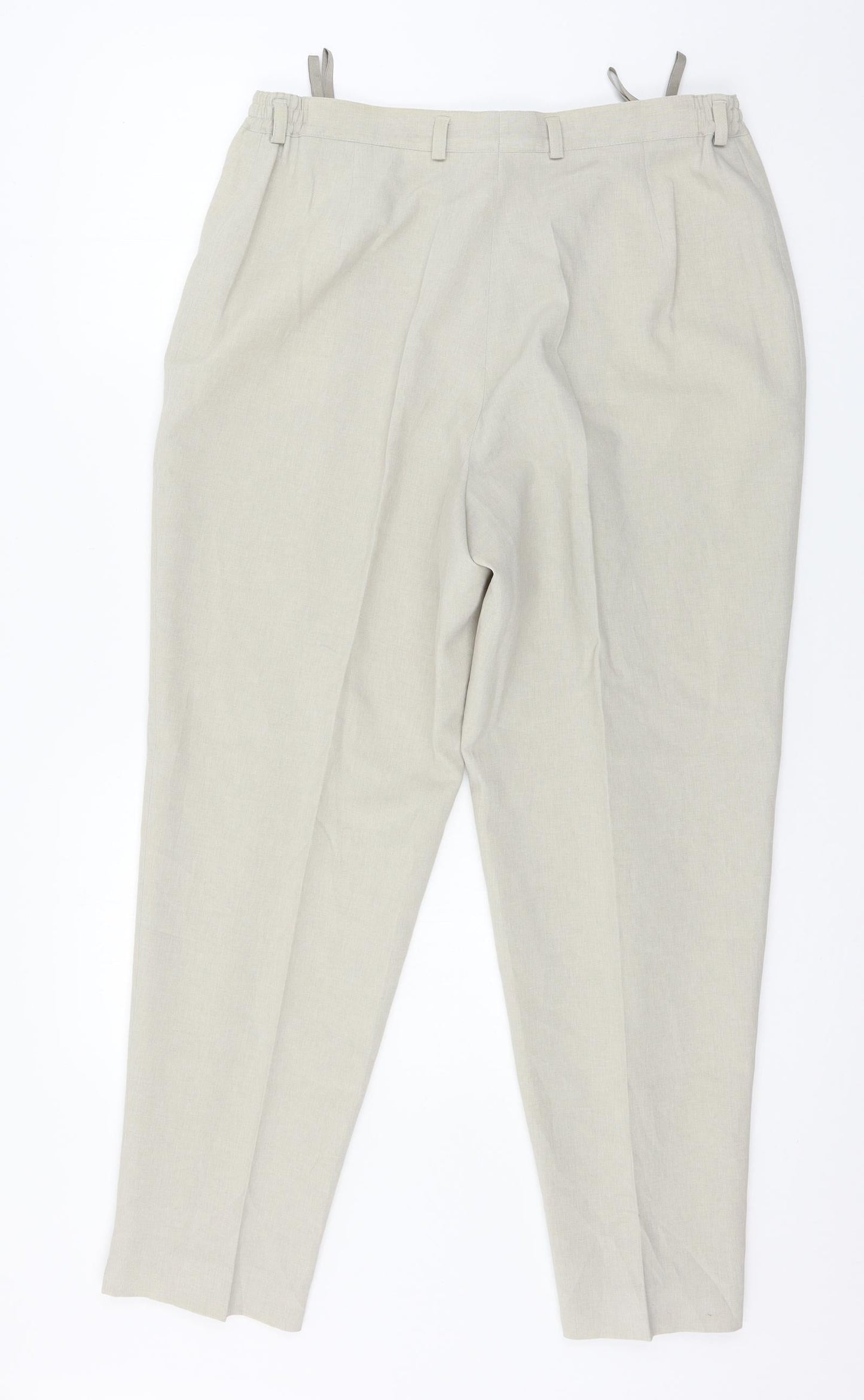 Womens UK Size 18 C&A Regular Fit  Beige Trousers