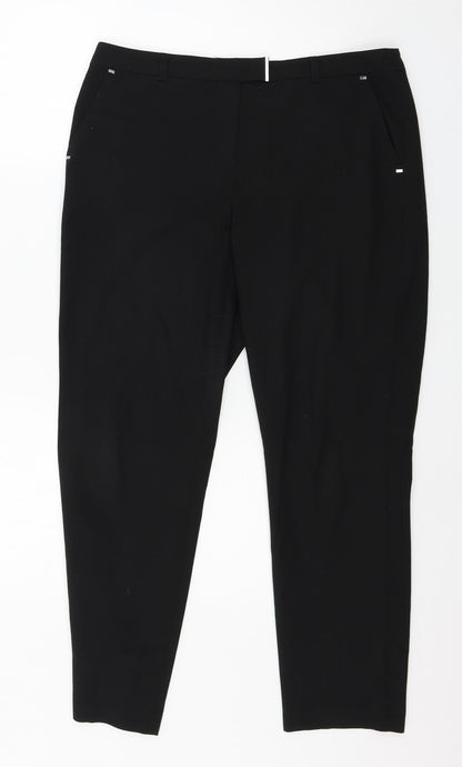George Womens Black   Trousers  Size 12 L27 in