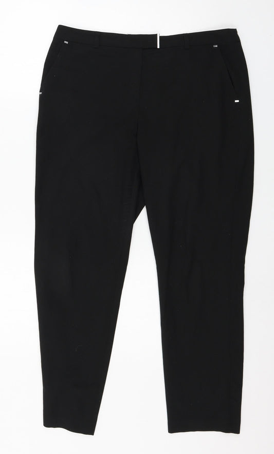George Womens Black   Trousers  Size 12 L27 in