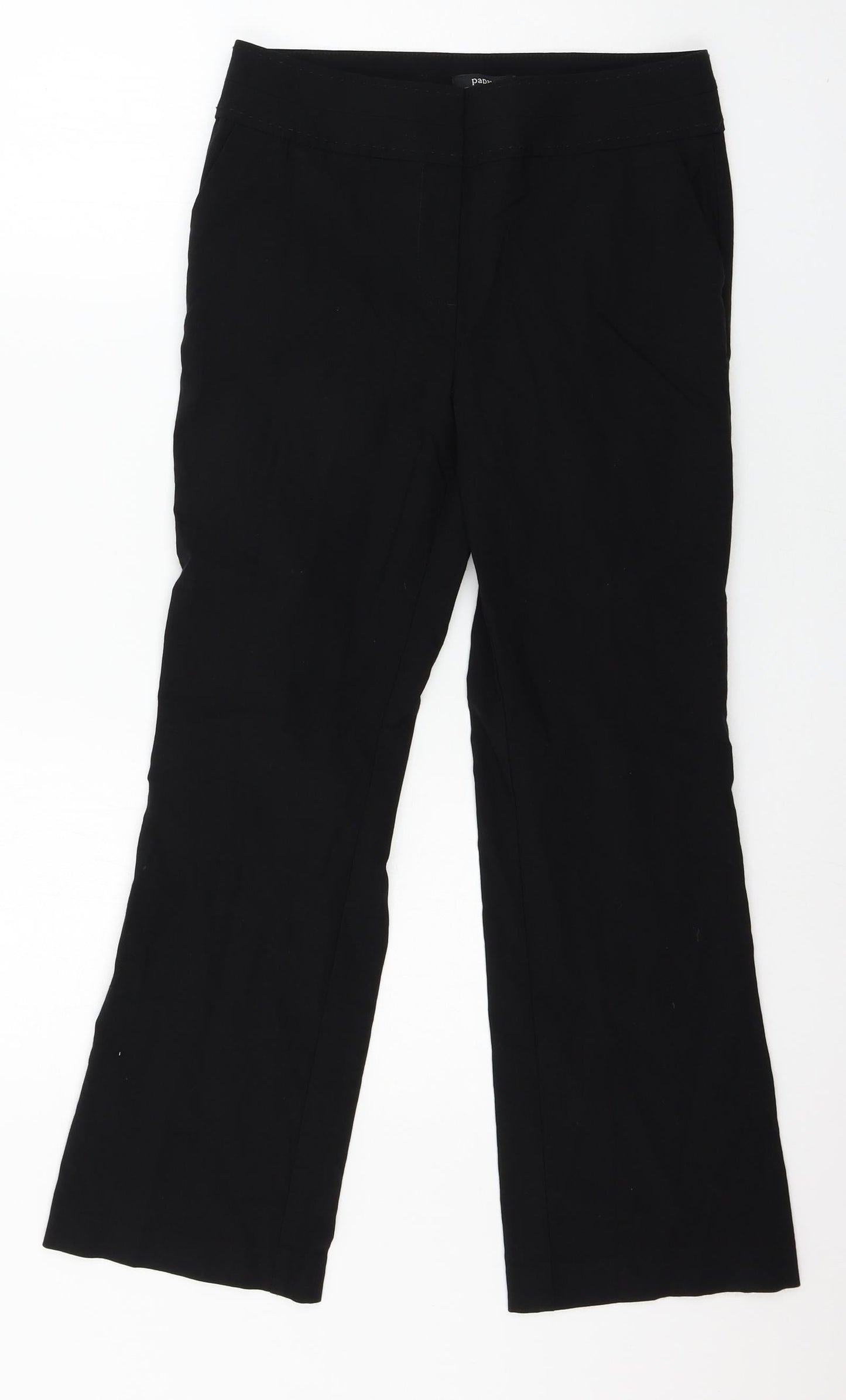 Womens UK Size 10 Papaya Regular Fit  Black Trousers