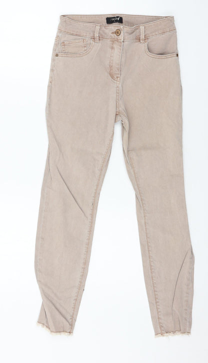 Matalan Womens Pink  Denim Skinny Jeans Size 8 L25 in - Distressed