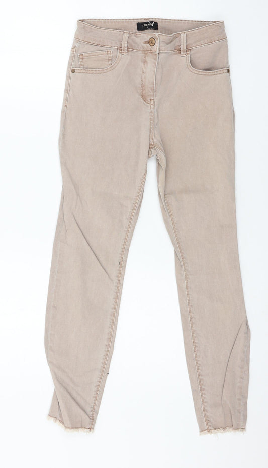 Matalan Womens Pink  Denim Skinny Jeans Size 8 L25 in - Distressed