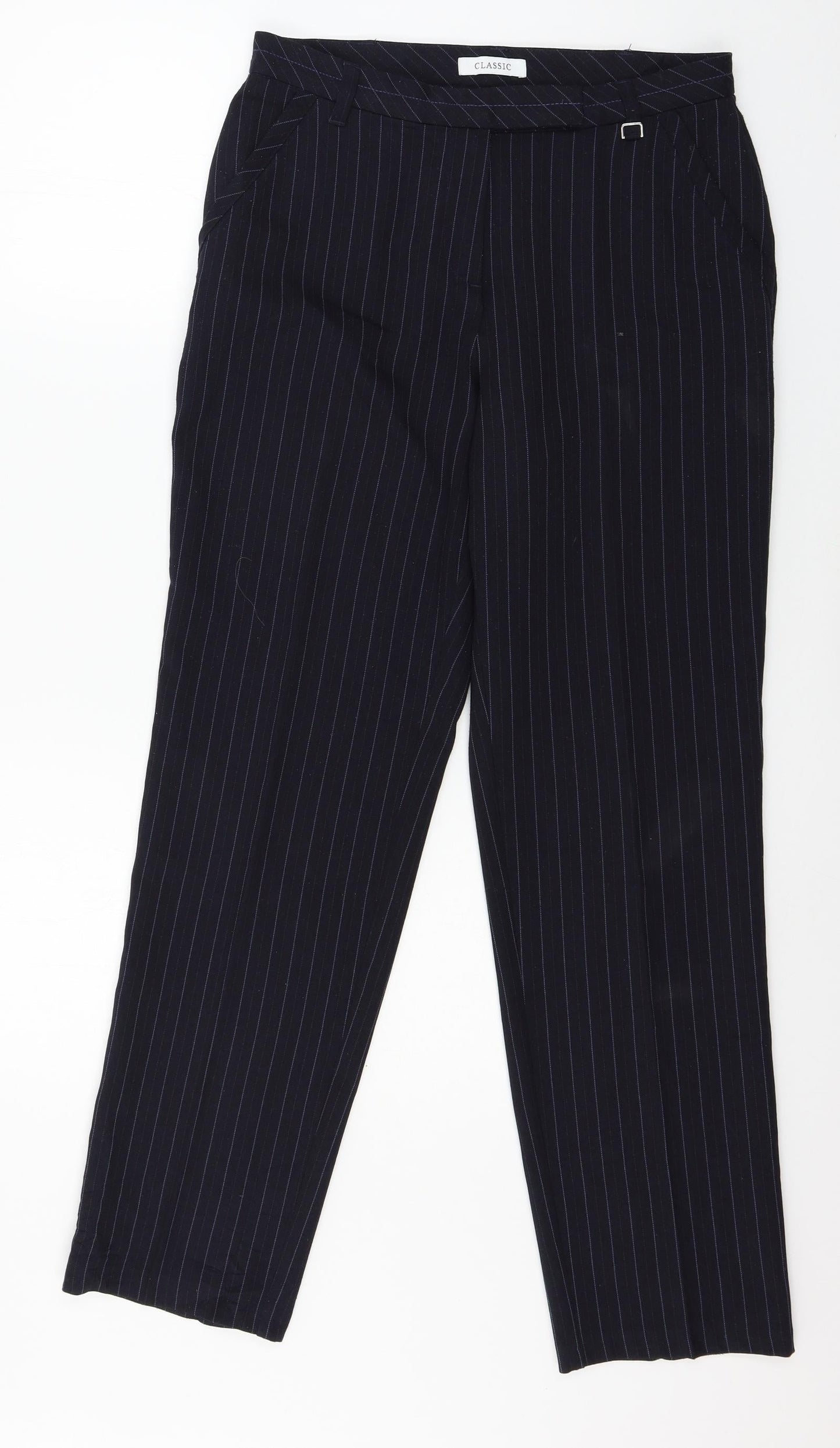 Womens UK Size 10 Marks and Spencer Regular Fit  Blue Trousers