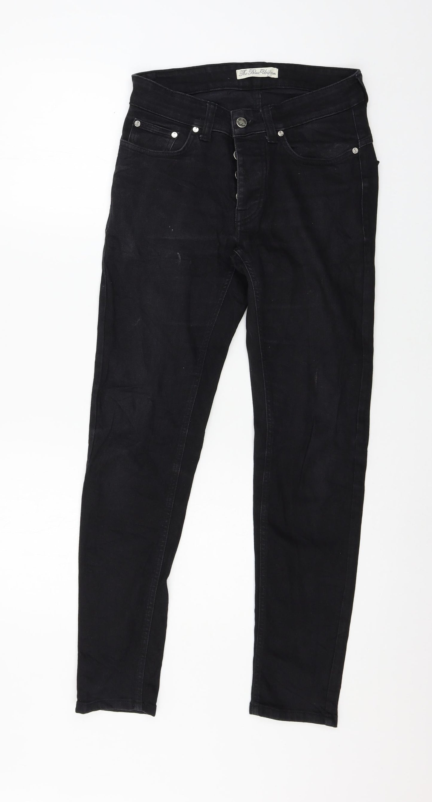 the blue uniform Womens Black  Denim Skinny Jeans Size 28 in L28 in