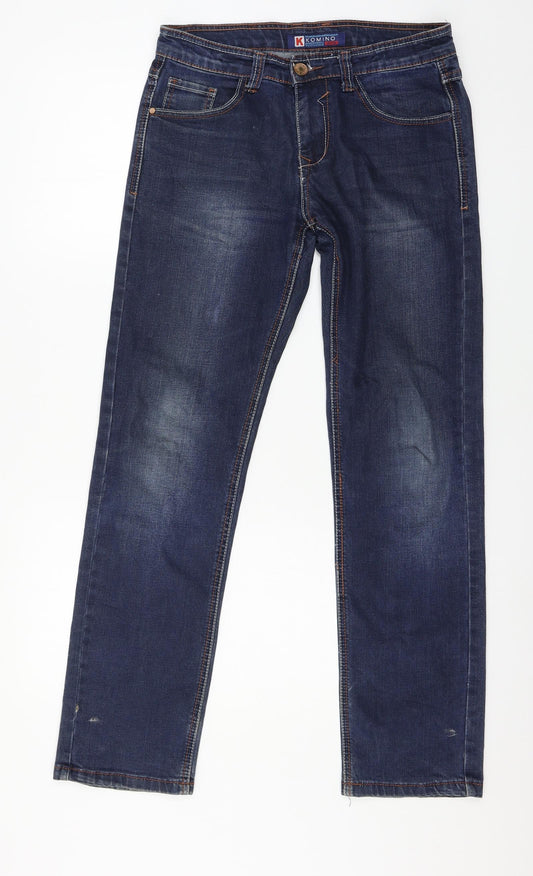 Komino Mens Blue  Denim Straight Jeans Size 28 in L31 in