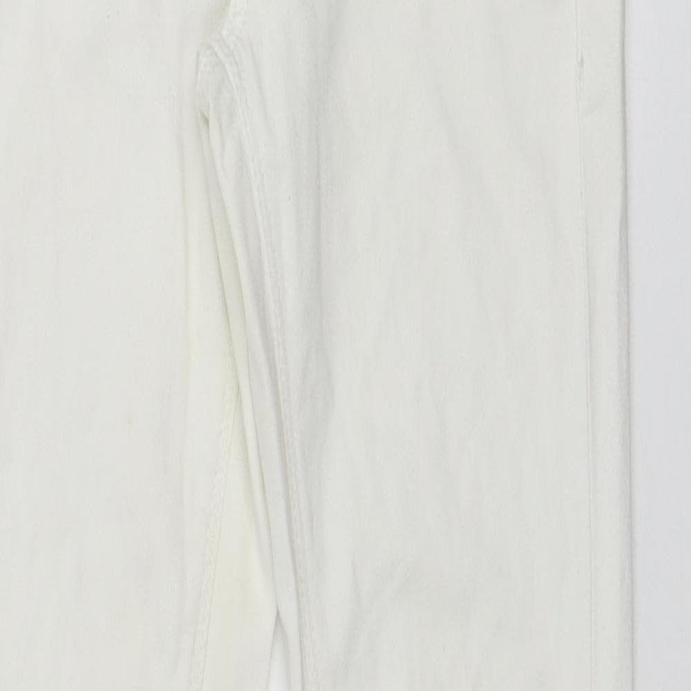 Topshop Womens White  Denim Skinny Jeans Size 26 L32 in