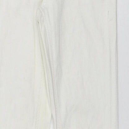 Topshop Womens White  Denim Skinny Jeans Size 26 L32 in