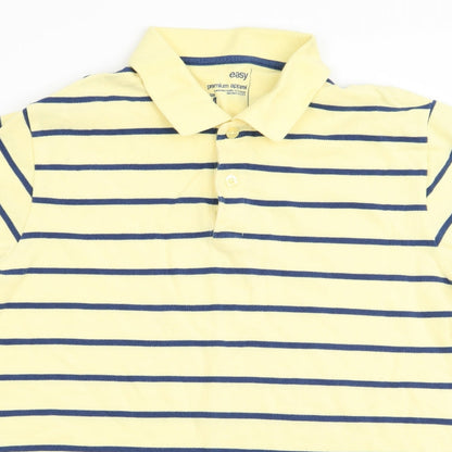 Easy Mens Multicoloured Striped   Polo Size M