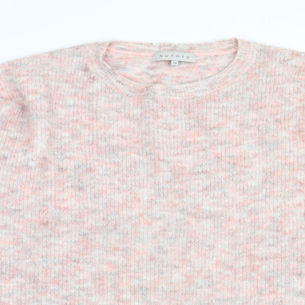 Nutmeg Womens Pink   Pullover Jumper Size 14
