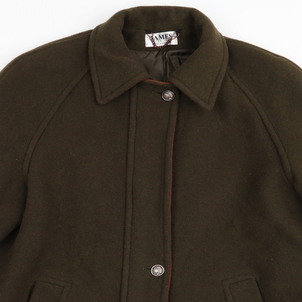 James Womens Green   Overcoat Coat Size L