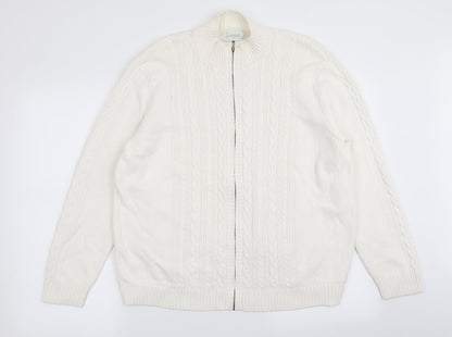 Jumper Womens White   Full Zip Jumper Size XL