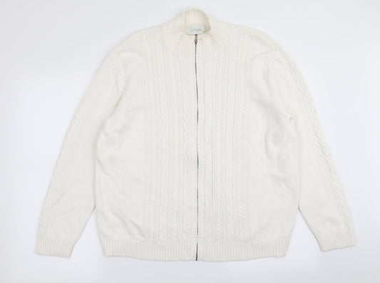 Jumper Womens White   Full Zip Jumper Size XL