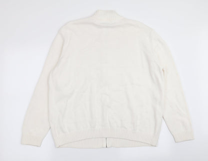 Jumper Womens White   Full Zip Jumper Size XL