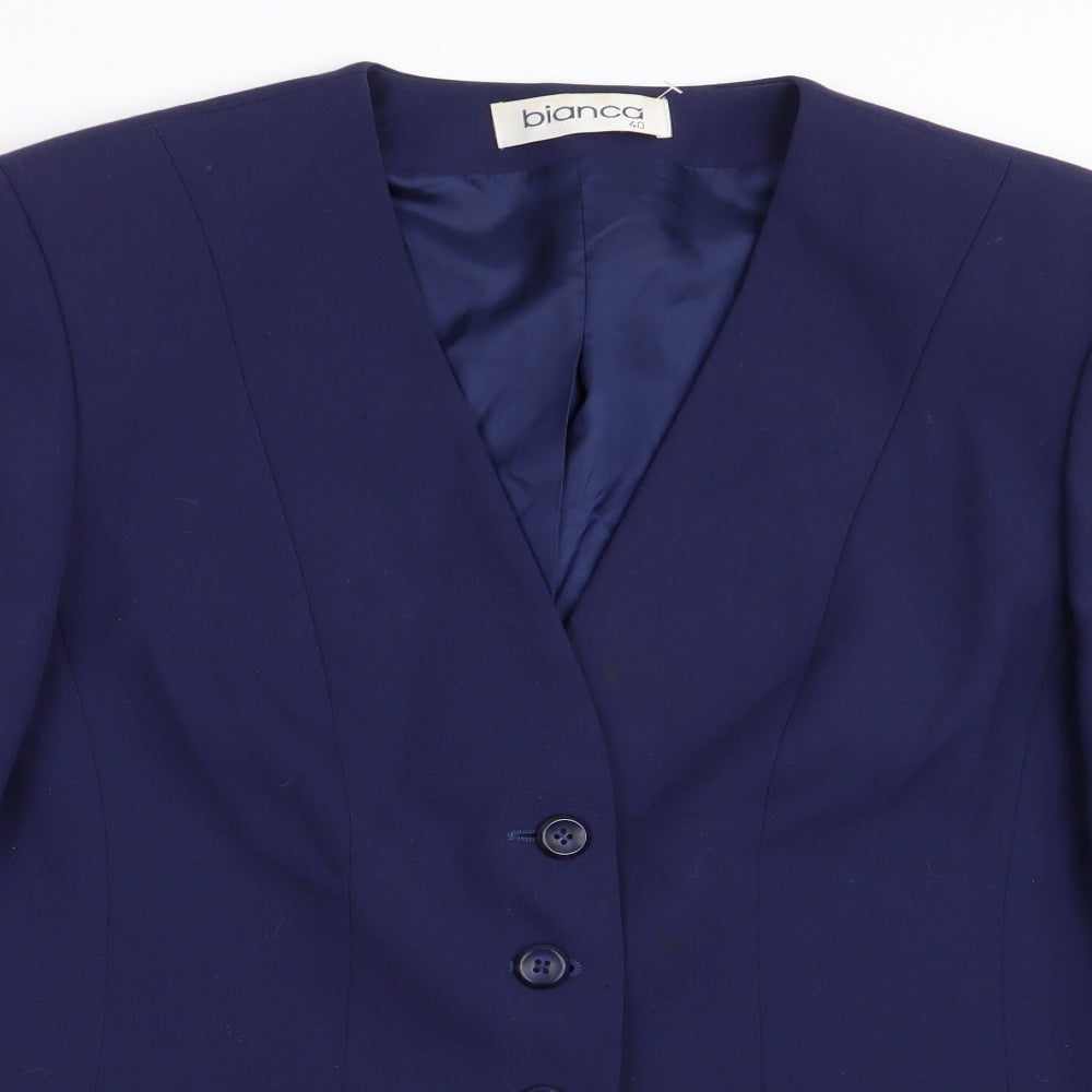 Womens UK Size 12 Bianca Regular Blue Blazer