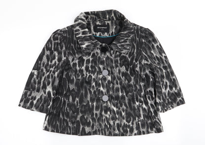 Primark Womens Multicoloured Geometric  Overcoat Coat Size 14