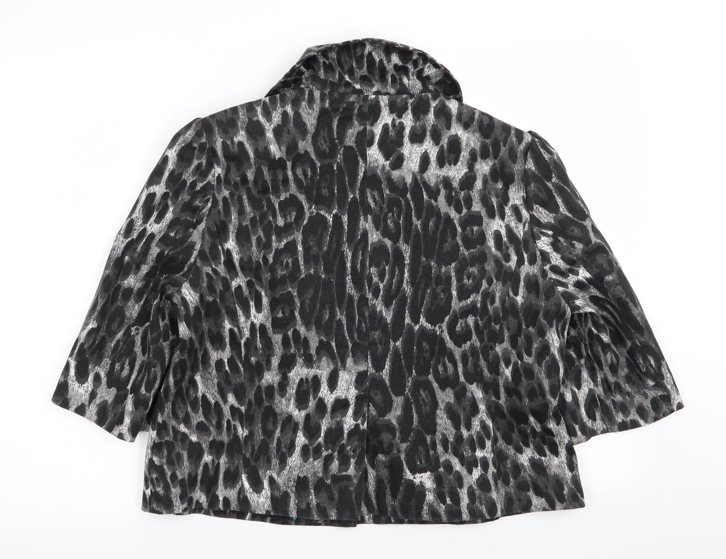 Primark Womens Multicoloured Geometric  Overcoat Coat Size 14