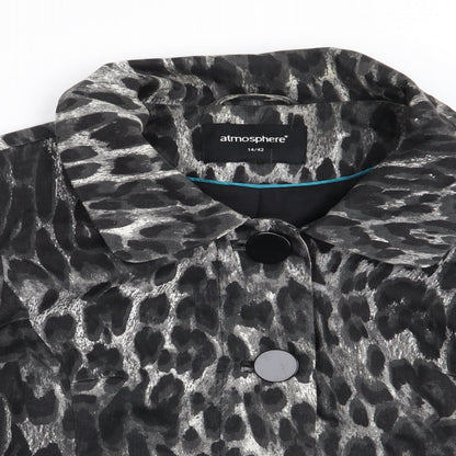 Primark Womens Multicoloured Geometric  Overcoat Coat Size 14