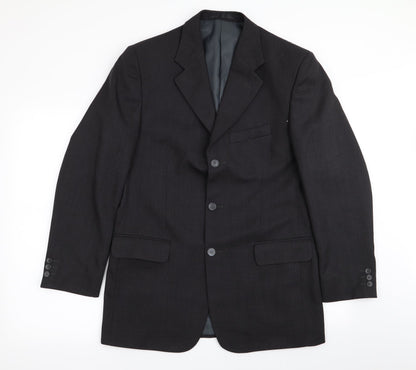 Mens UK Size 38 zantos Regular Black Suit Jacket