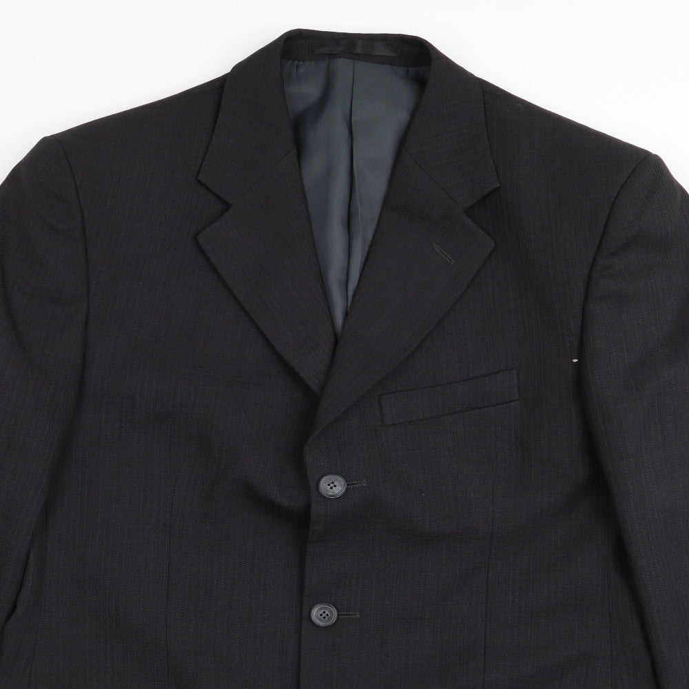 Mens UK Size 38 zantos Regular Black Suit Jacket