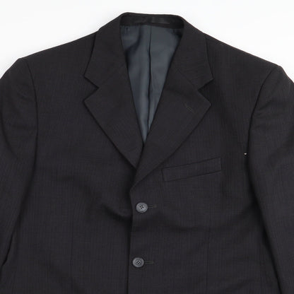 Mens UK Size 38 zantos Regular Black Suit Jacket