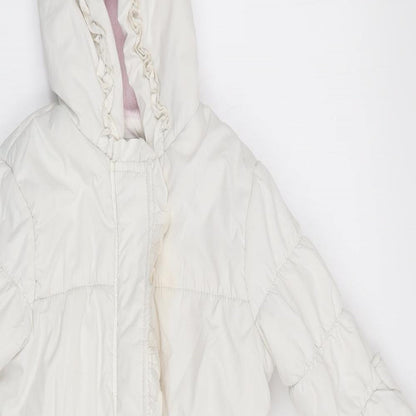 onme Girls White   Basic Coat Coat Size 6-9 Months  - all in one coat