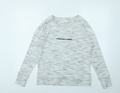 Womens UK Size 8 M&S Grey Basic T-Shirt