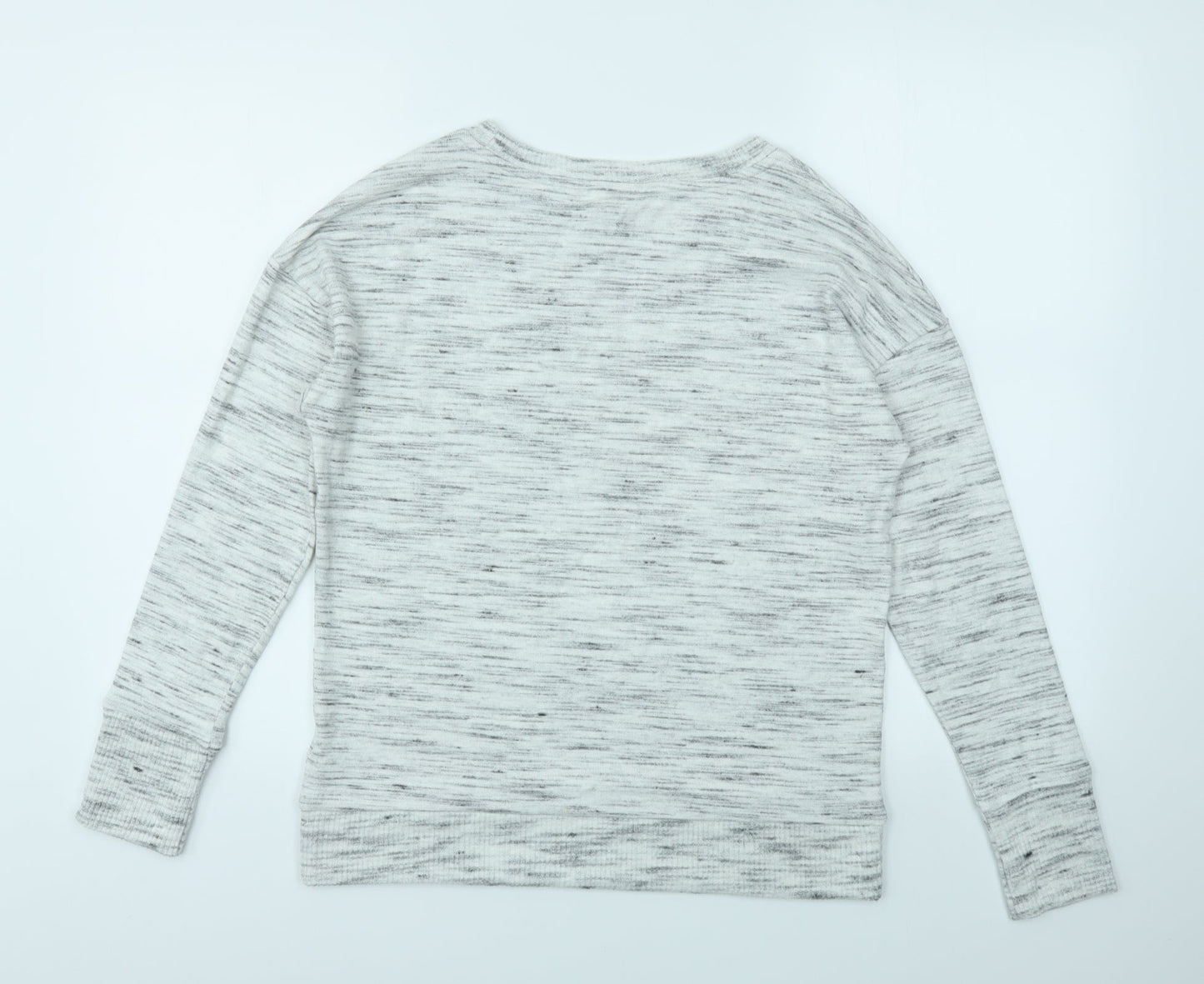 Womens UK Size 8 M&S Grey Basic T-Shirt