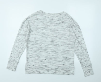 Womens UK Size 8 M&S Grey Basic T-Shirt