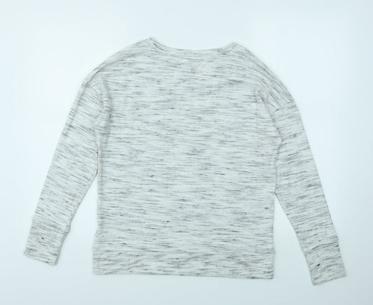 M&S Womens Grey   Basic T-Shirt Size 8