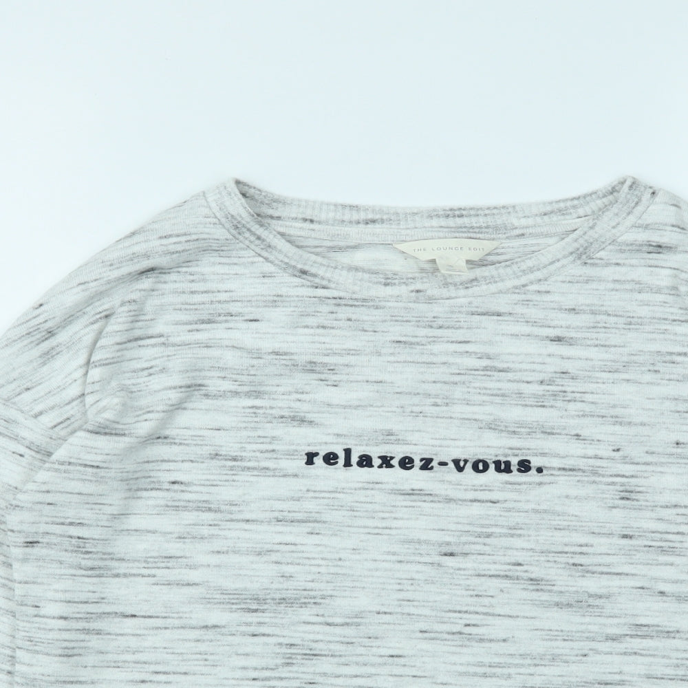 Womens UK Size 8 M&S Grey Basic T-Shirt