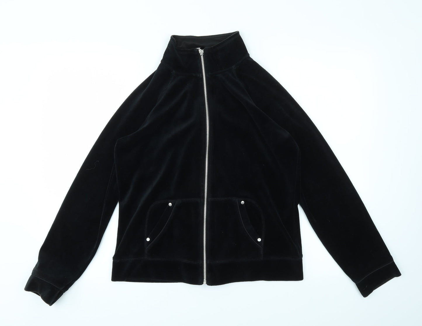 Womens UK Size 12 Debenhams Black Full Zip Jumper