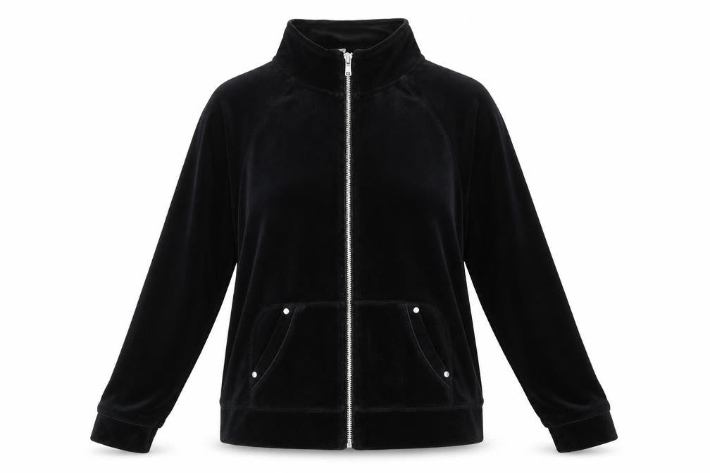 Womens UK Size 12 Debenhams Black Full Zip Jumper