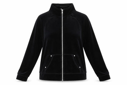 Womens UK Size 12 Debenhams Black Full Zip Jumper