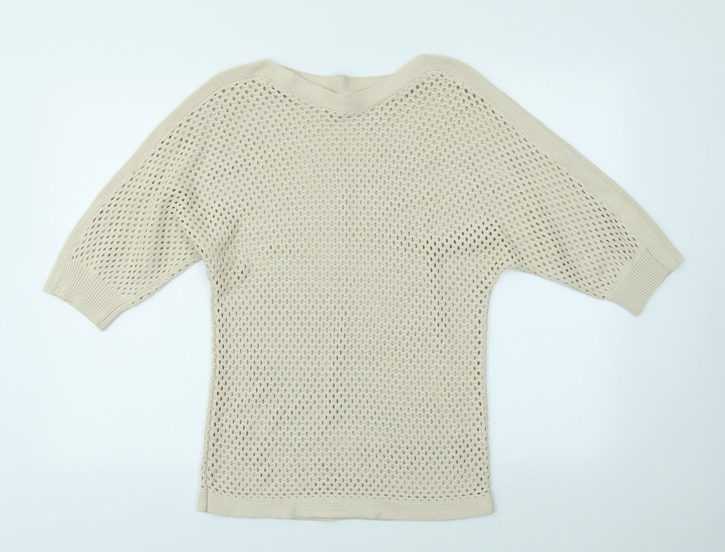 Womens UK Size S Body Flirt Beige Basic T-Shirt
