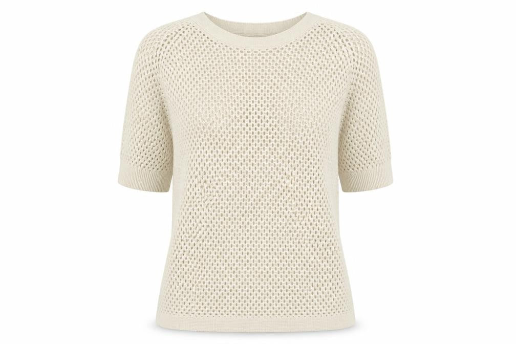 Womens UK Size S Body Flirt Beige Basic T-Shirt