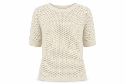 Womens UK Size S Body Flirt Beige Basic T-Shirt