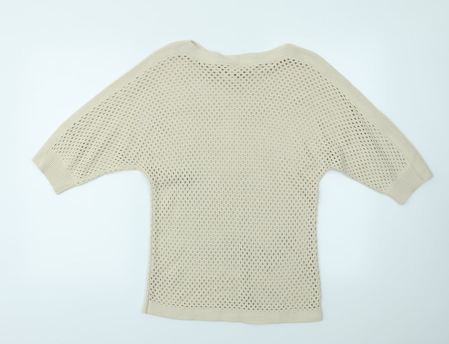 Womens UK Size S Body Flirt Beige Basic T-Shirt