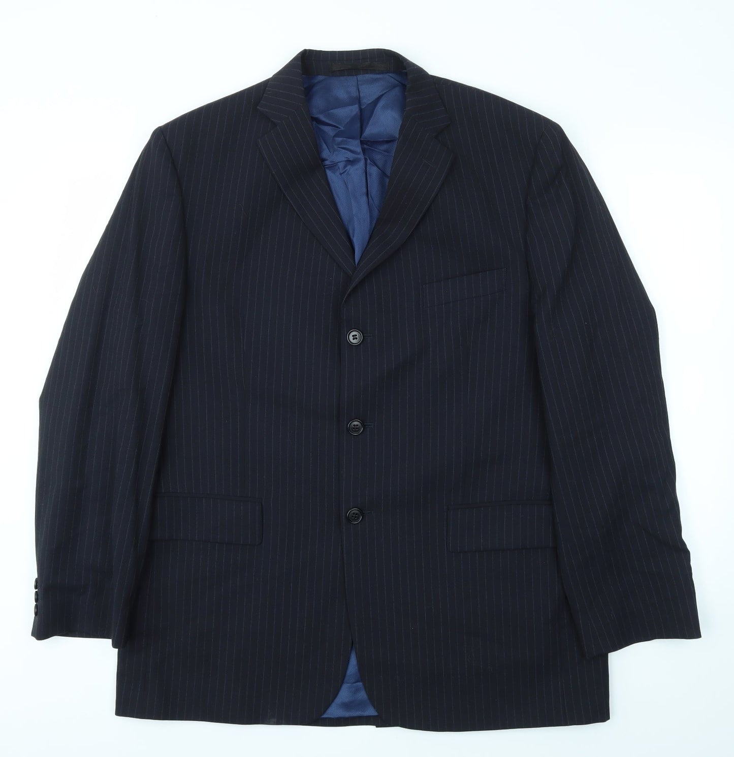 Mens UK Size 42 M&S Regular Blue Suit Jacket