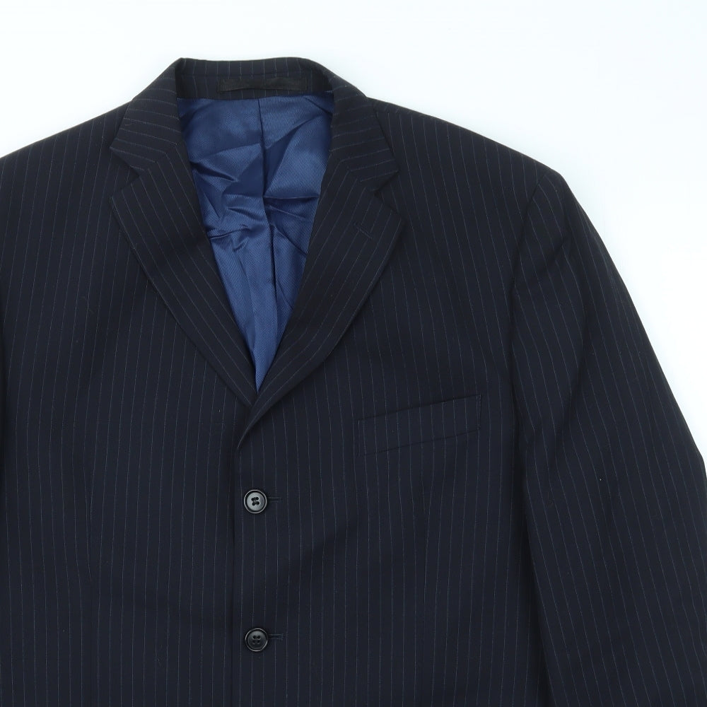 Mens UK Size 42 M&S Regular Blue Suit Jacket