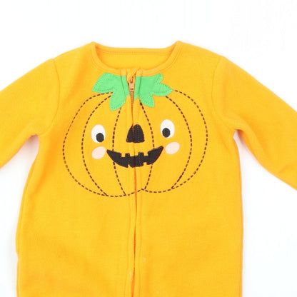 Nutmeg Boys Orange Geometric  Babygrow One-Piece Size 3-6 Months