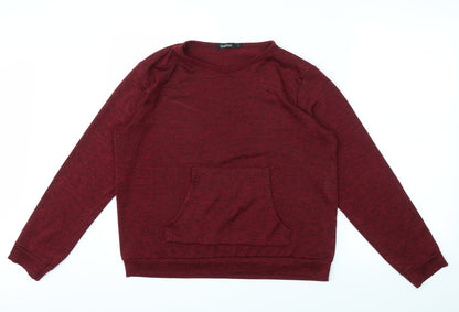 Boohoo Womens Red   Pullover Jumper Size L