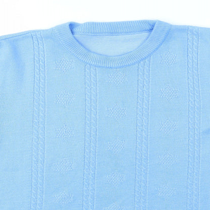Womens UK Size S Preworn Blue Basic T-Shirt