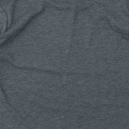 b.young Womens Grey Geometric  Basic T-Shirt Size M