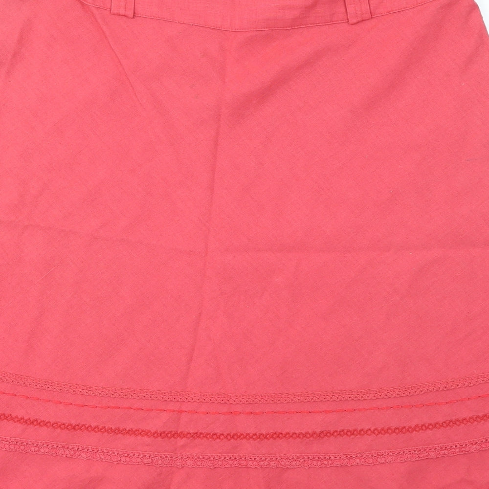 Debenhams Womens Pink   Flare Skirt Size 12